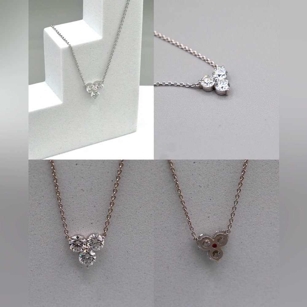 1.5CTTW 3 x 0.5 CT Diamond Necklace in 18k white gold